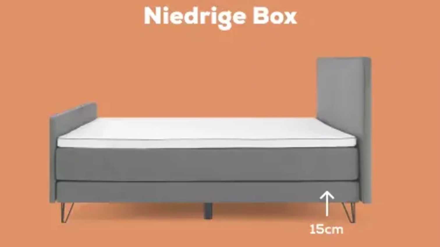 Niedrige Boxspringbett-Box von 15 cm