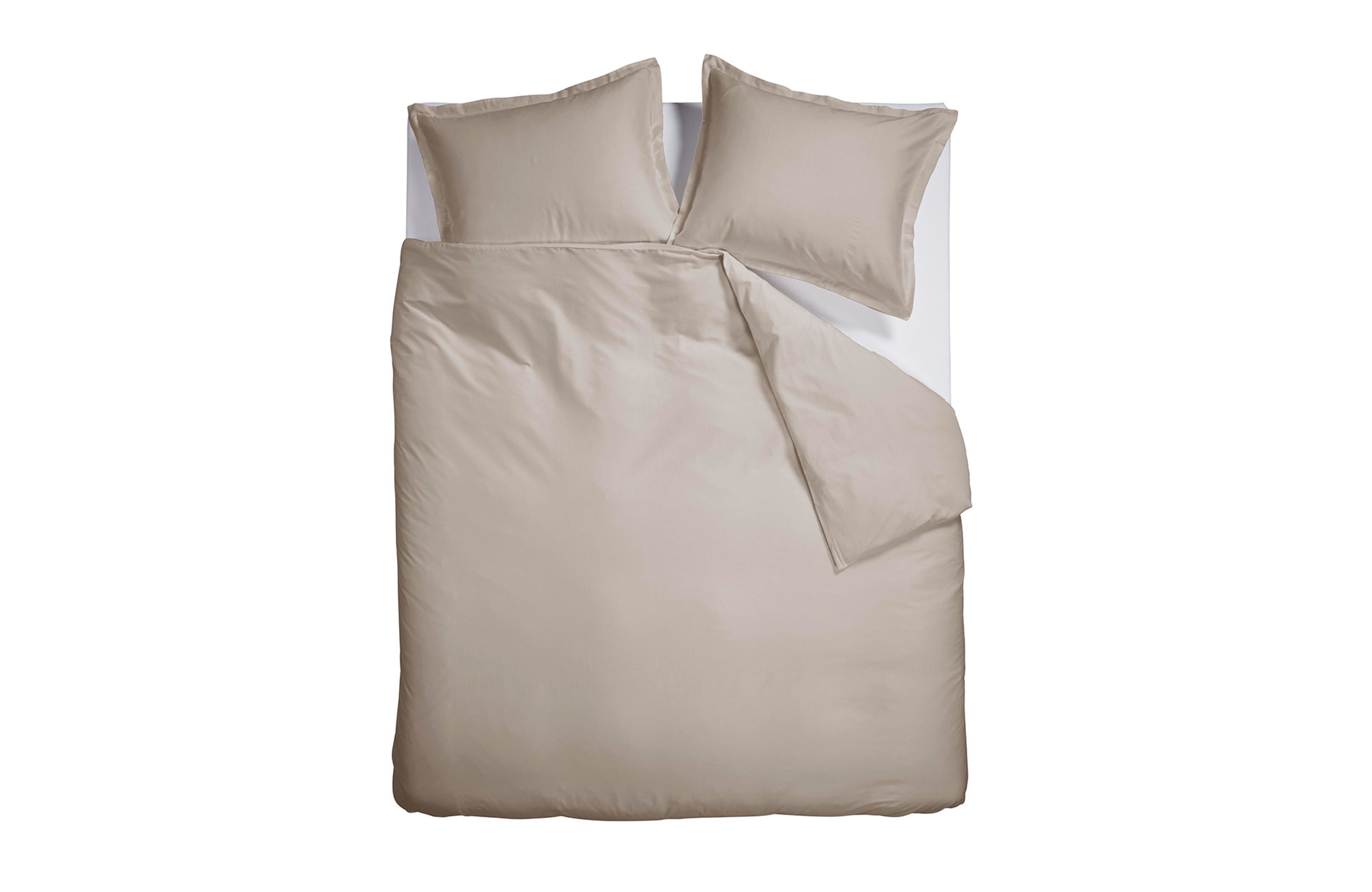 Ambiante Satin Bettwäsche Uni Sand