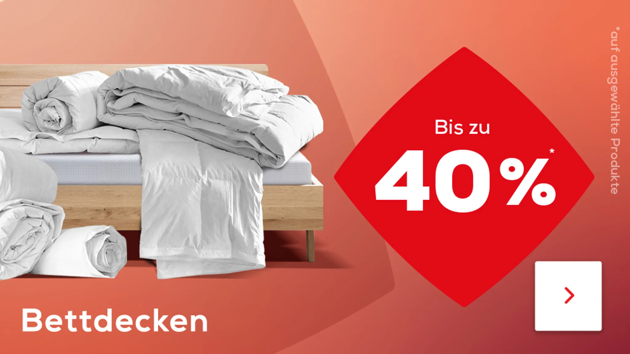 Bis zu 40% auf Bettdecken