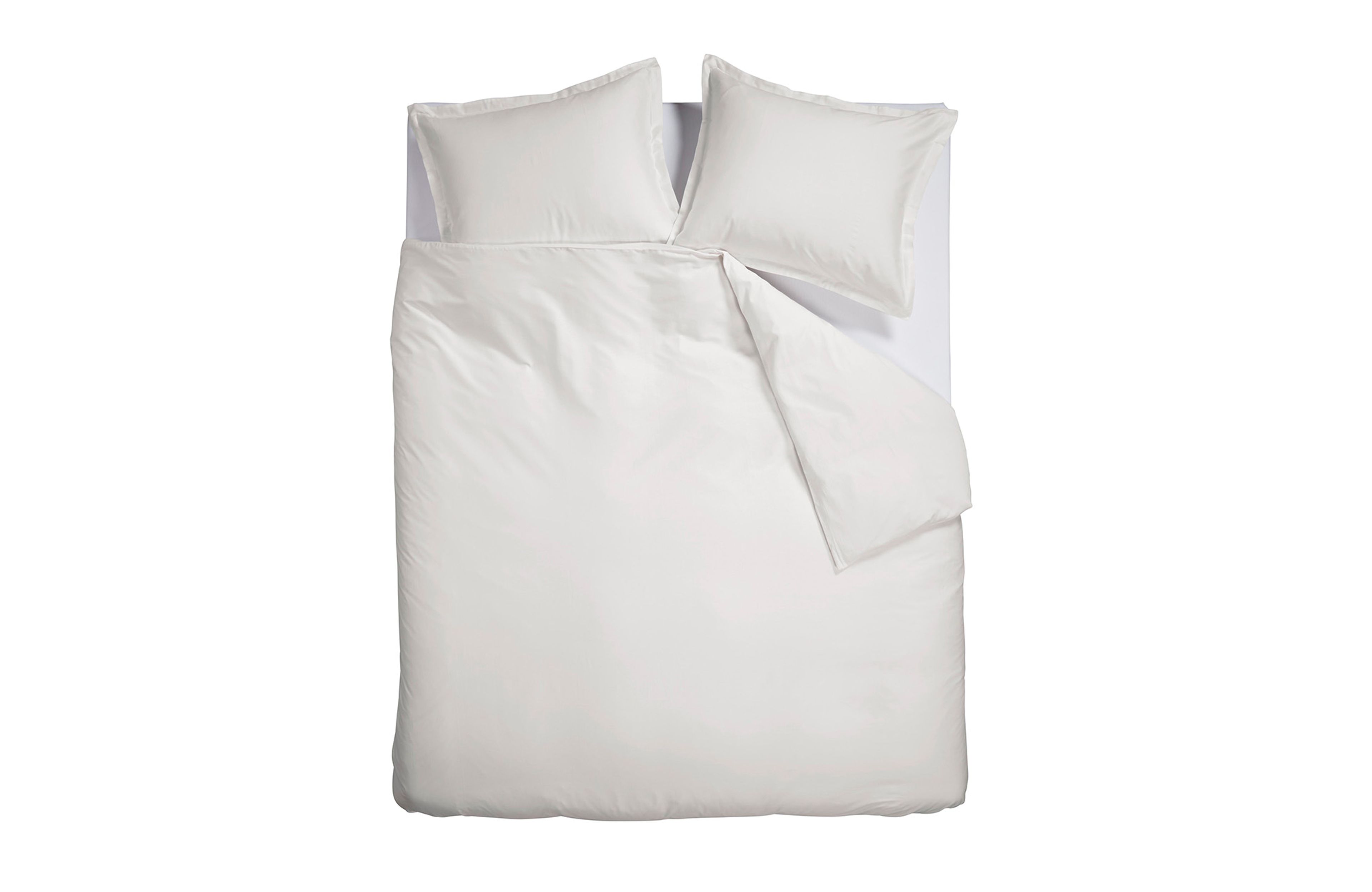 Ambiante Satin Uni Bettwäsche Weiß