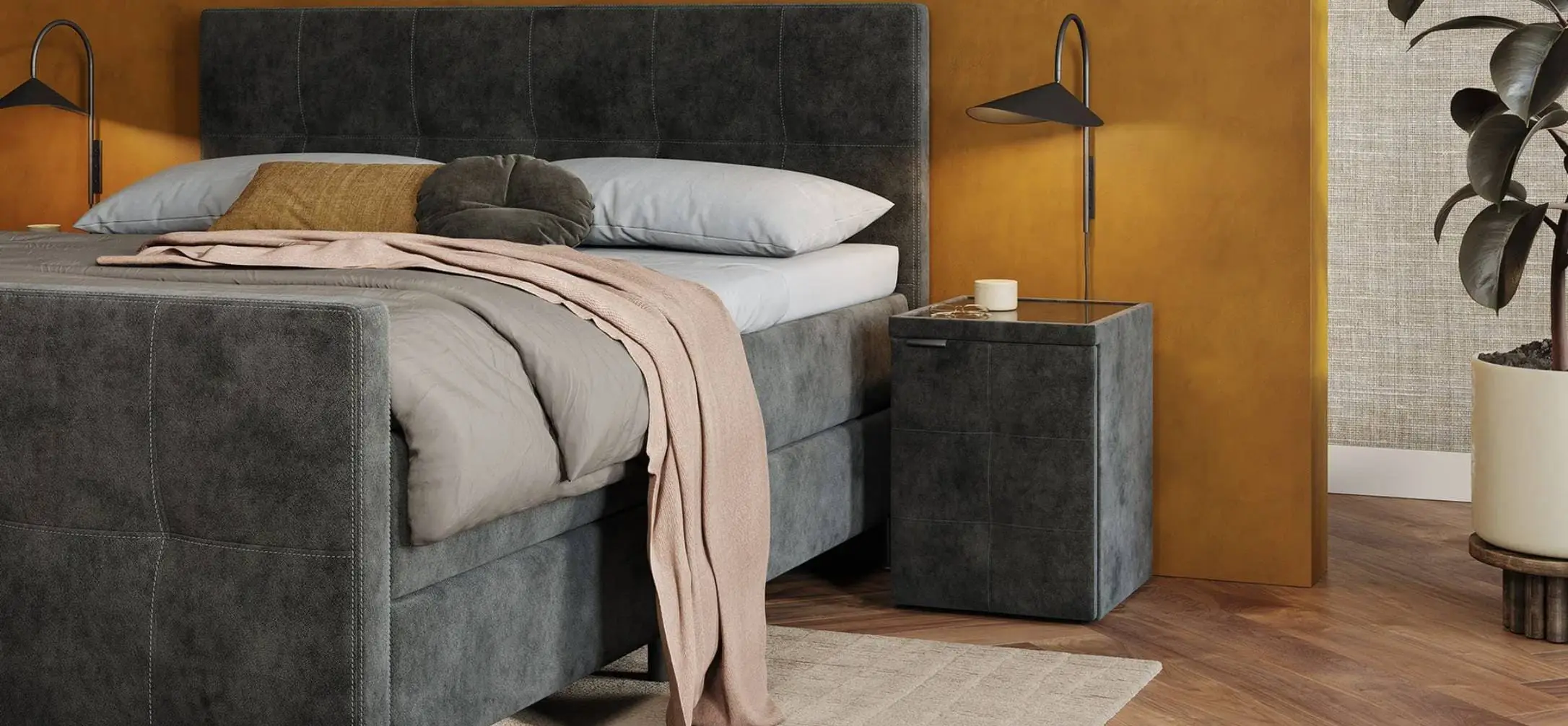 Bett mit Fußteil für mehr Komfort und stilvolles Design 