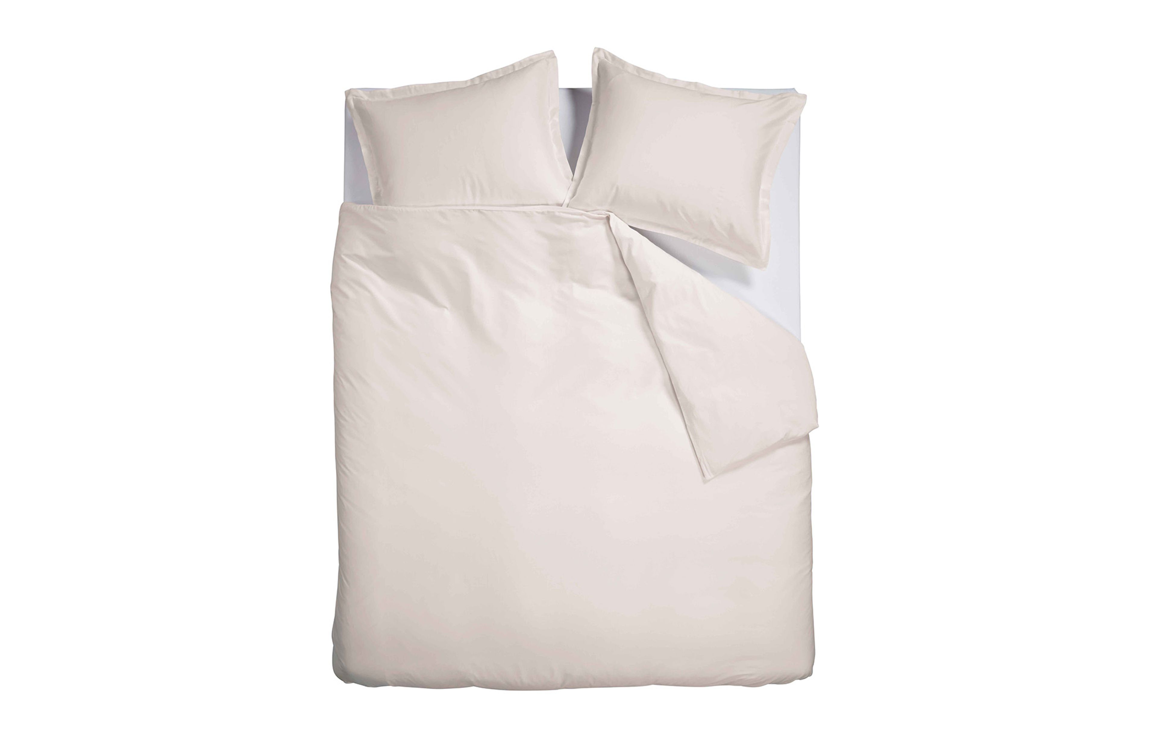 Ambiante Satin Bettwäsche Uni Off-white